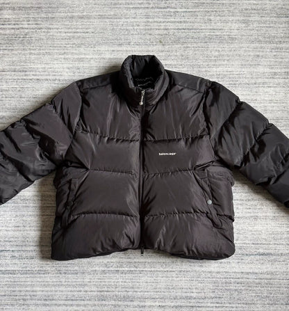 Balenciaga Black Puffer Jacket with Logo-zp