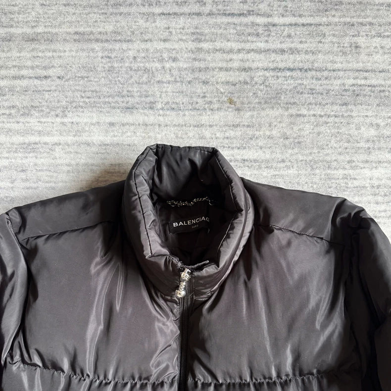 Balenciaga Black Puffer Jacket with Logo-zp