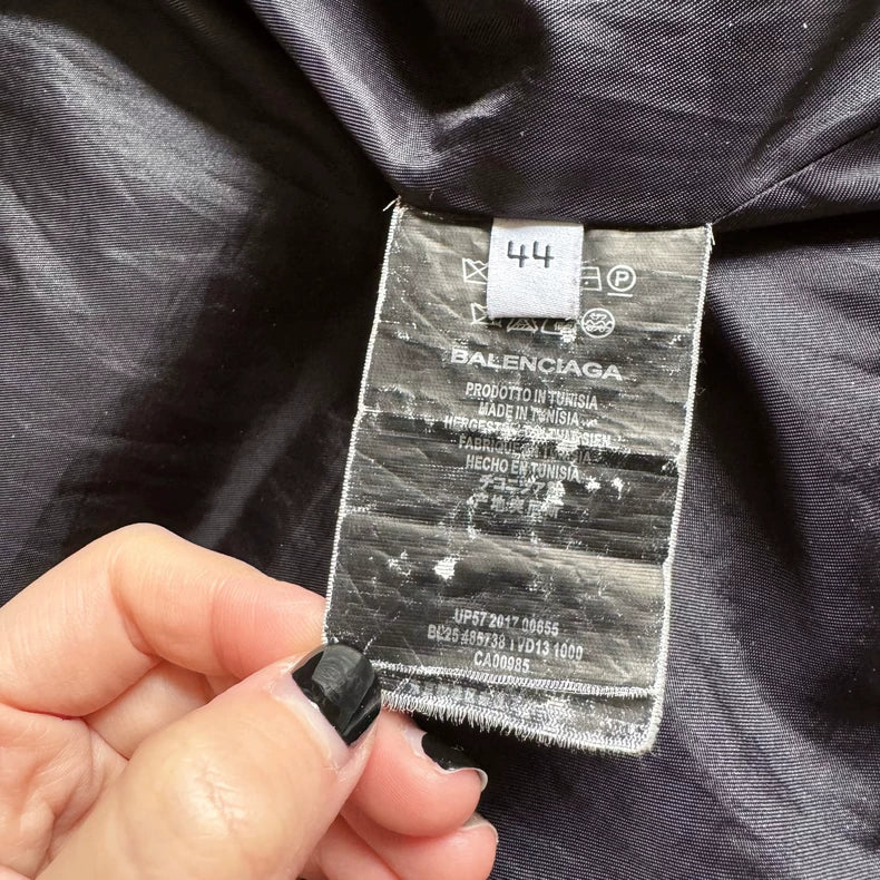 Balenciaga Black Puffer Jacket with Logo-zp