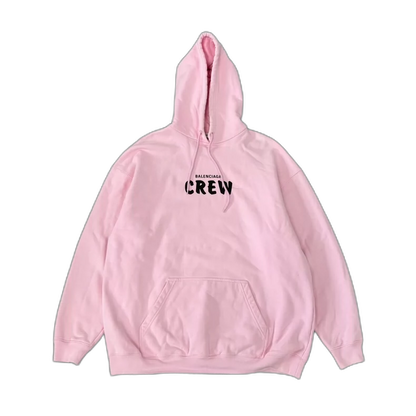 Balenciaga Pink Hoodie With Crew Design