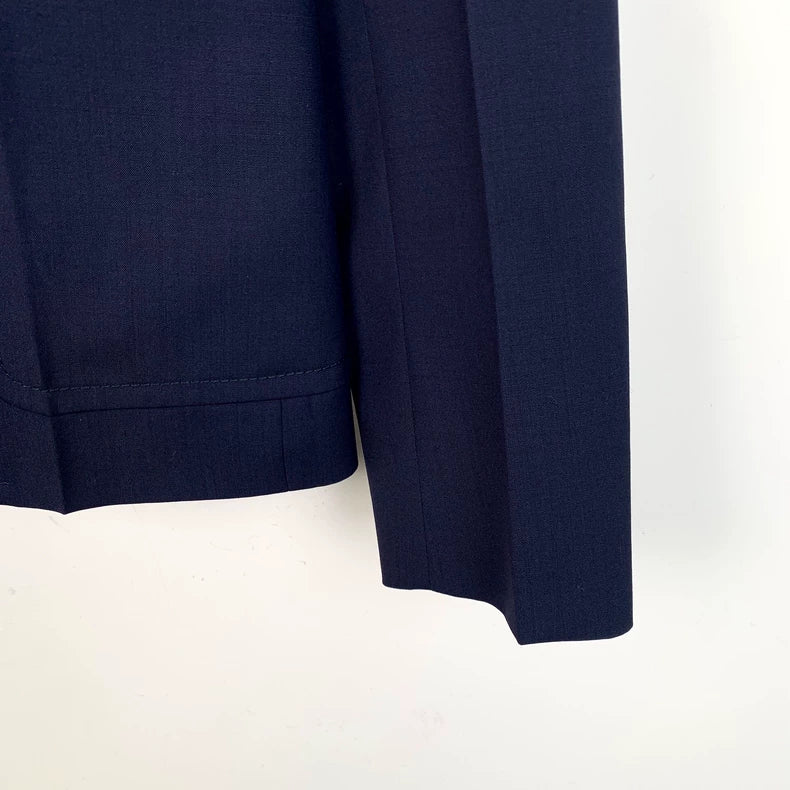 Prada Navy Wool Single-Breasted Blazer