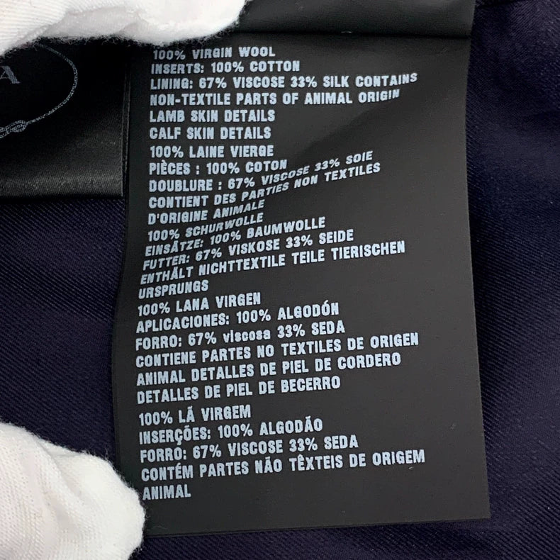 Prada Navy Wool Single-Breasted Blazer