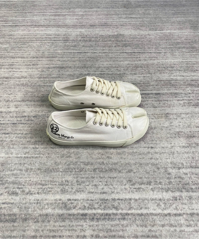 Margiela White Tabi Canvas Sneakers-zp