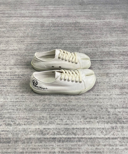 Margiela White Tabi Canvas Sneakers-zp