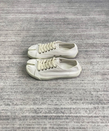 Margiela White Tabi Canvas Sneakers-zp