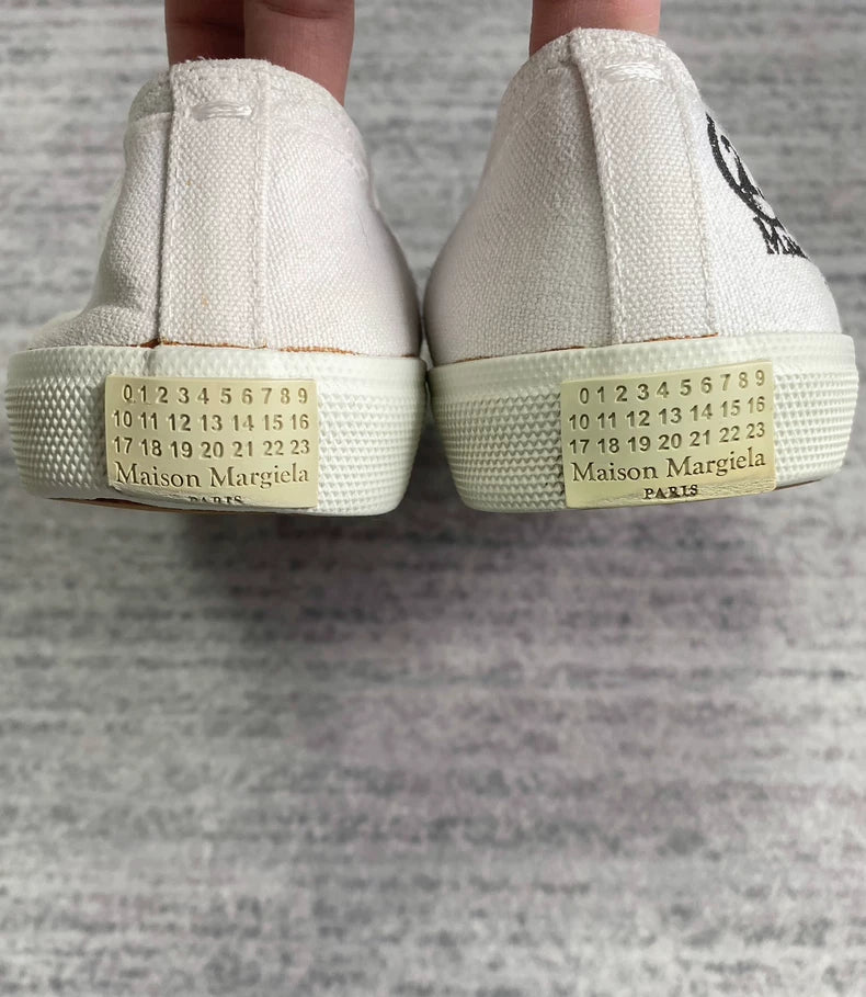 Margiela White Tabi Canvas Sneakers-zp