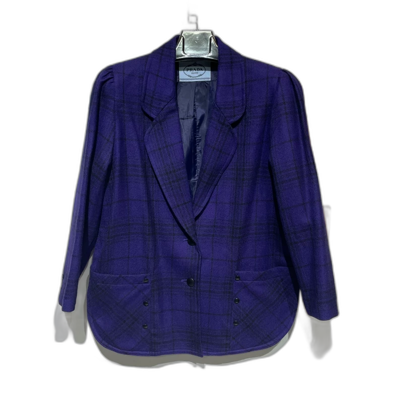 Vintage Purple Prada Wool Blazer Jacket