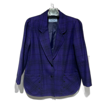Vintage Purple Prada Wool Blazer Jacket