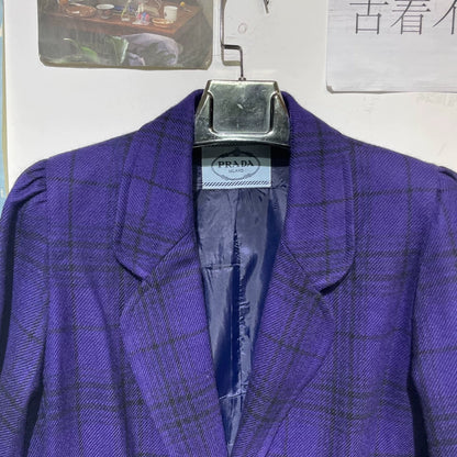 Vintage Purple Prada Wool Blazer Jacket