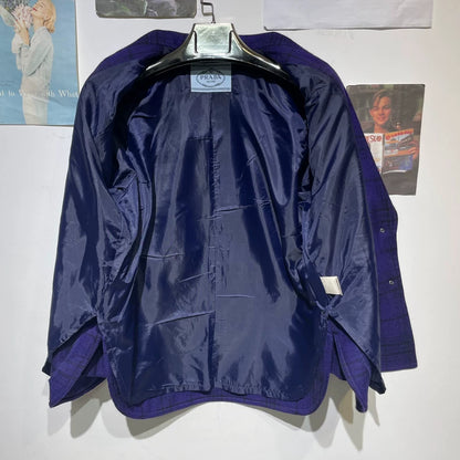 Vintage Purple Prada Wool Blazer Jacket