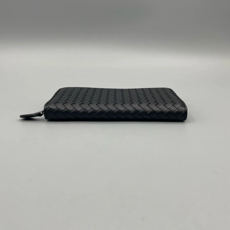 BV Bottega Veneta Woven Zipper Wallet