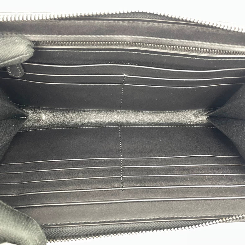 BV Bottega Veneta Woven Zipper Wallet