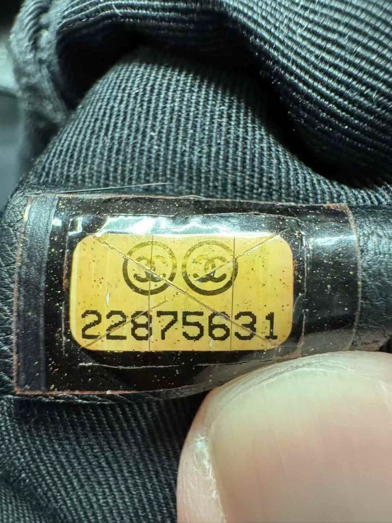 Chanel Black Lambskin Clutch Bag