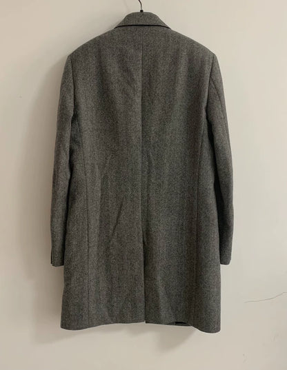 Saint Laurent Grey Herringbone Coat