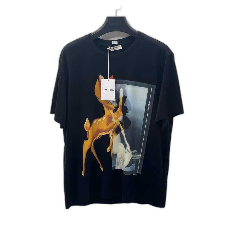 Black Short Sleeve Bambi Graphic T-Shirt