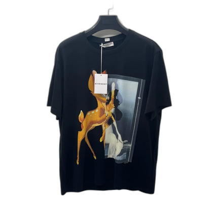 Black Short Sleeve Bambi Graphic T-Shirt