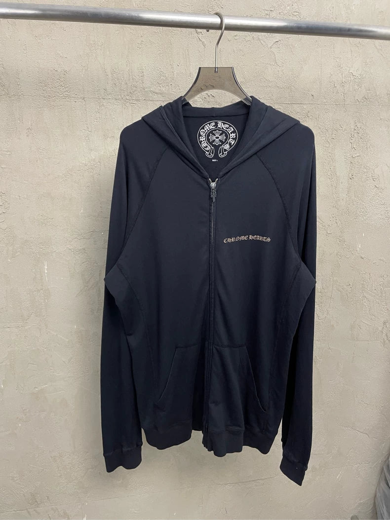 Chrome Hearts Vintage Black Zip Hoodie