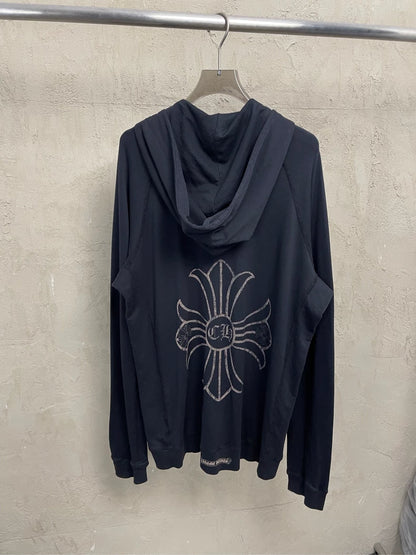 Chrome Hearts Vintage Black Zip Hoodie