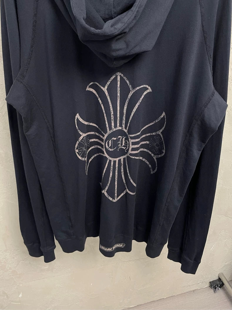 Chrome Hearts Vintage Black Zip Hoodie