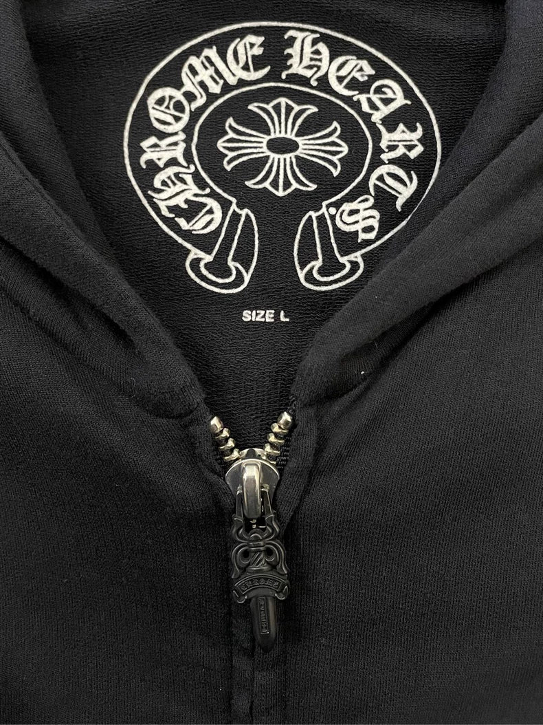 Chrome Hearts Vintage Black Zip Hoodie