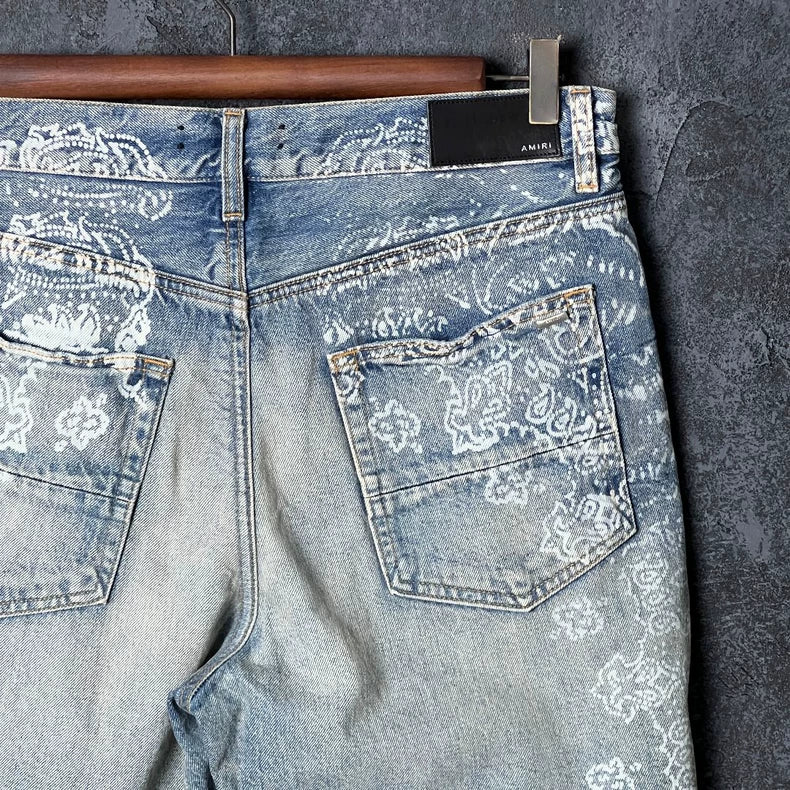 Blue Cotton Denim Shorts by AMIRI