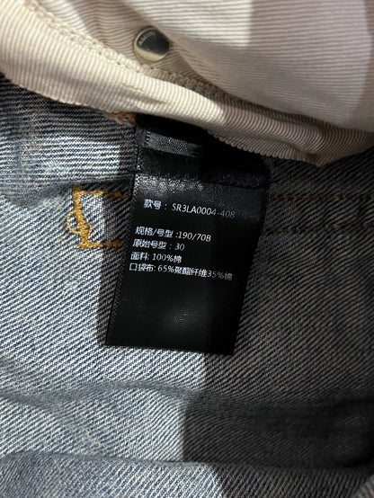 Blue Cotton Denim Shorts by AMIRI