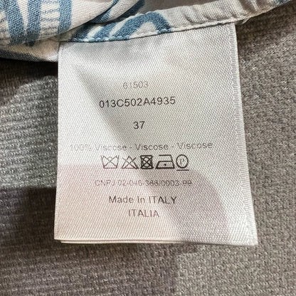 Dior x Stussy White Blue Logo Shirt