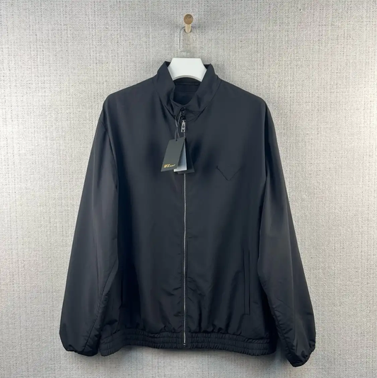 Prada Black Cotton Logo Jacket for Men