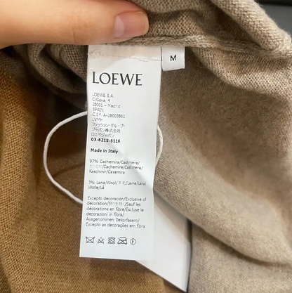 Loewe Brown Cashmere Knit Sweater for Men 0089