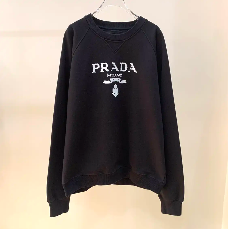Prada Men's Black Cotton Sweatshirt