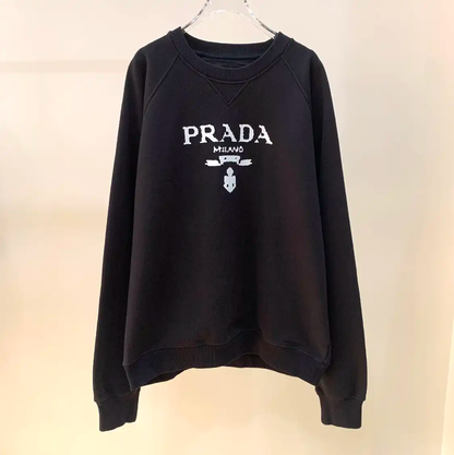 Prada Men's Black Cotton Sweatshirt
