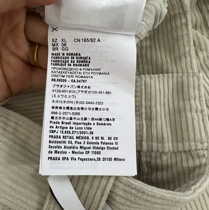 Prada Casual Summer Cotton Pants for Men