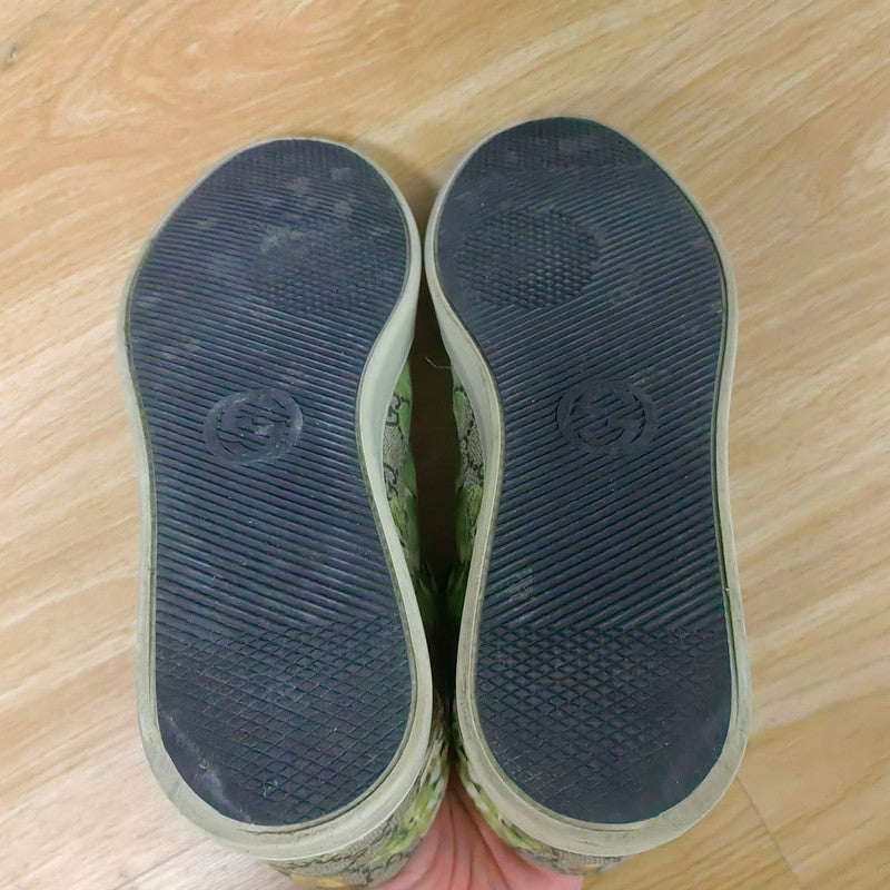 Gucci Canvas High-Top Sneakers in Green 0079