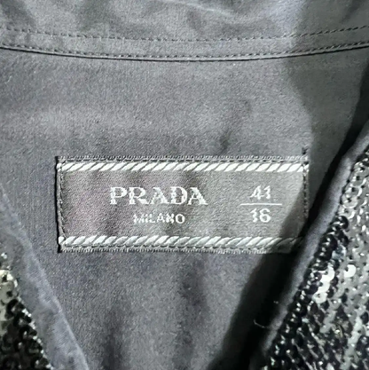 Prada Black Long Sleeve Men's Shirt