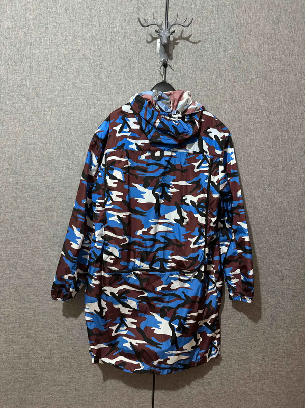 Prada Color Block Logo Men's Raincoat