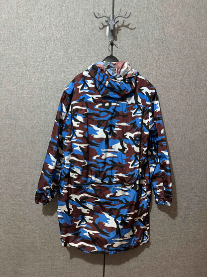 Prada Color Block Logo Men's Raincoat