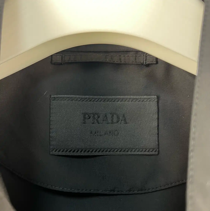 Prada Black Cotton Logo Jacket for Men