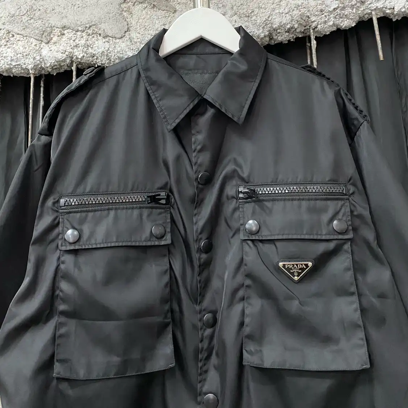 Prada Black Short Sleeve Casual Shirt