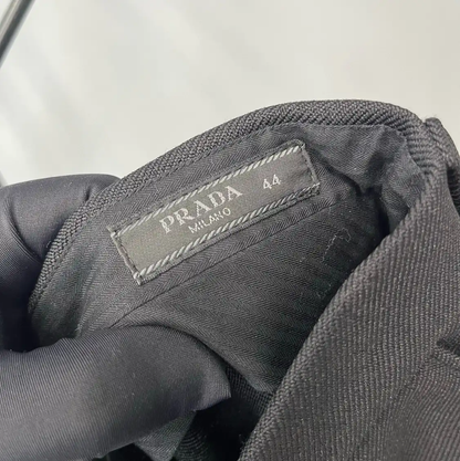 Prada Black Polyester Casual Pants