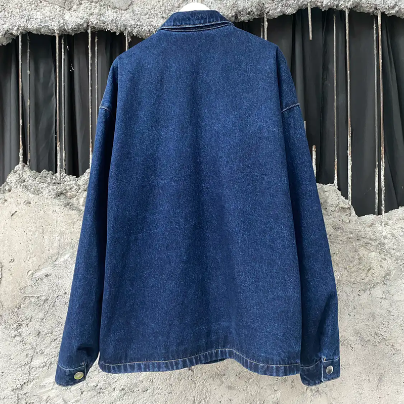 Prada Deep Blue Cotton Long Sleeve Jacket
