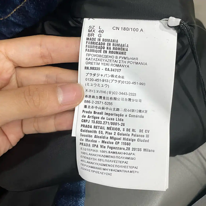 Prada Deep Blue Cotton Long Sleeve Jacket