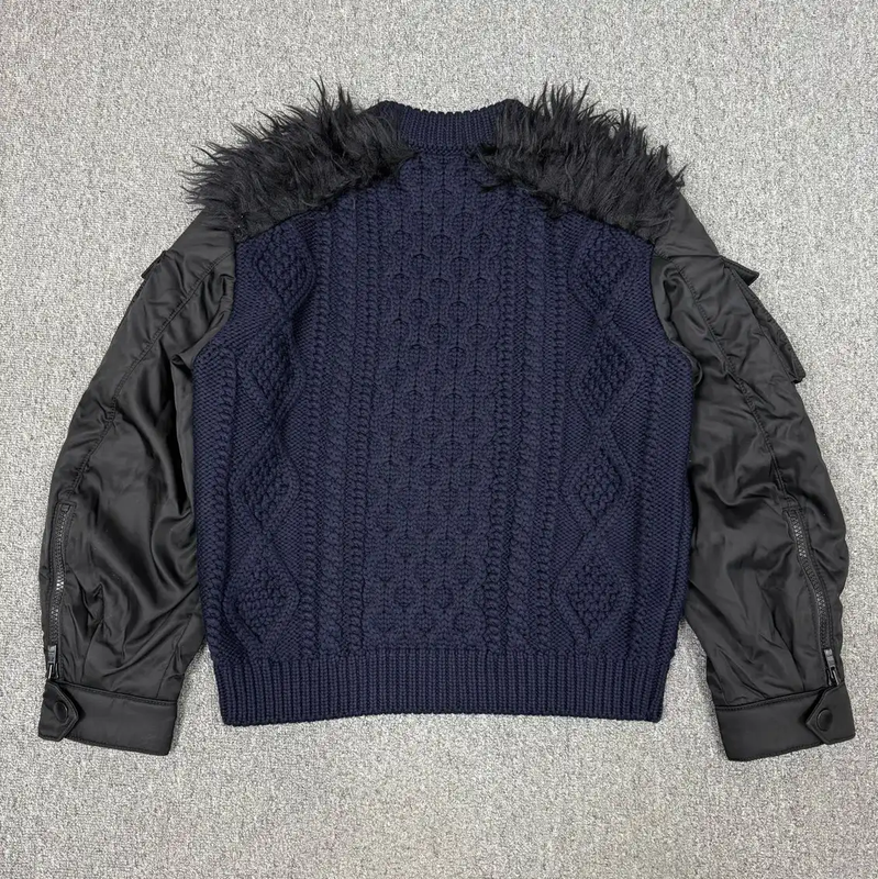 Prada Men's Blue Cotton Knit Sweater