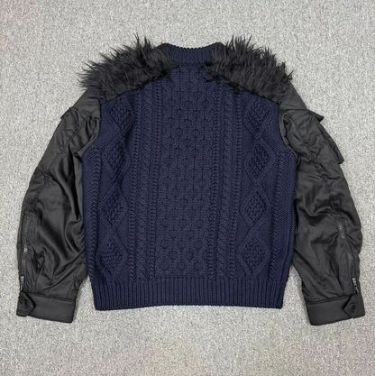 Prada Men's Blue Cotton Knit Sweater