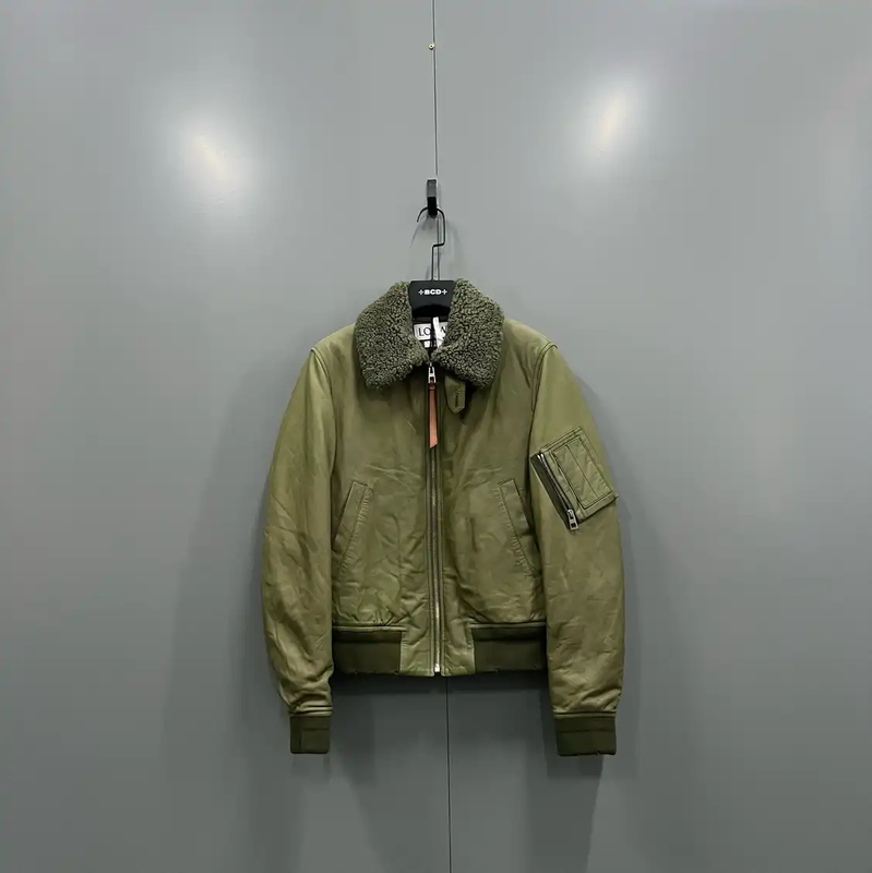 Loewe Green Cotton Short Jacket for Men 0089