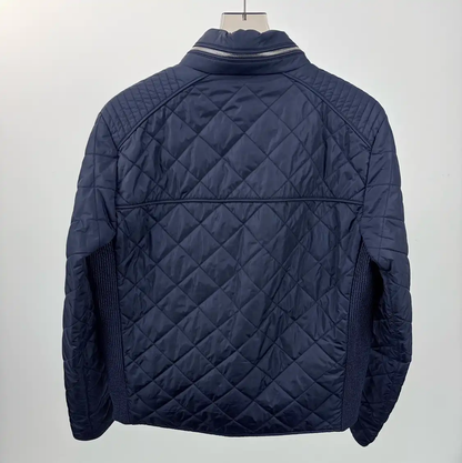 Prada Men's Dark Blue Quilted Down Jacket