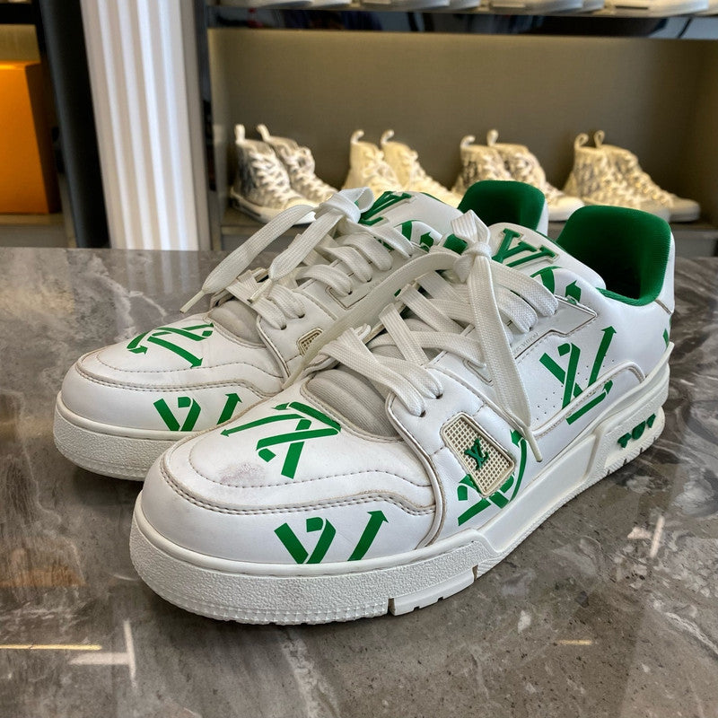 Louis Vuitton Green Logo Low-Top Sneakers 0079