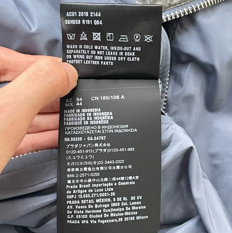 Prada XL Navy Blue Men's Outer Jacket