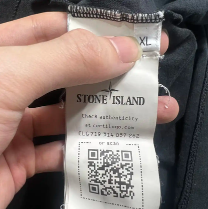 Stone Island Black Cotton T-Shirt for Men 0089