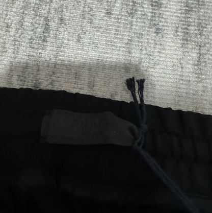 Prada Men's Black Casual Pants with Logo