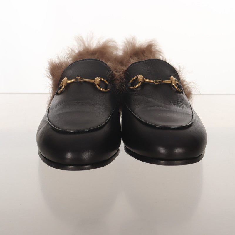 Gucci Black Fur-Lined Loafers 0079